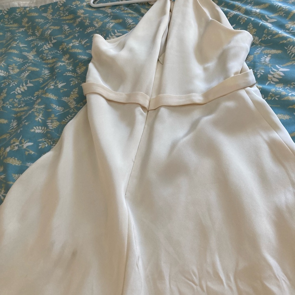 J. Crew ivory halter A-line wedding or rehearsal dinner dress. - Picture 8 of 9